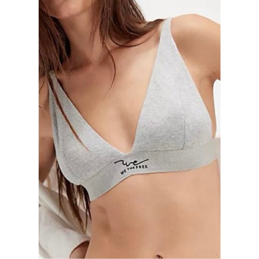 We the free heathered grey bralette NWT $38 retail Free People Medium